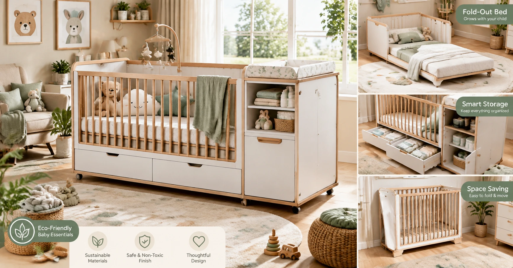 Karr-bed multifonksionel: Yec'hed ha fent evit ar bugel - image 3