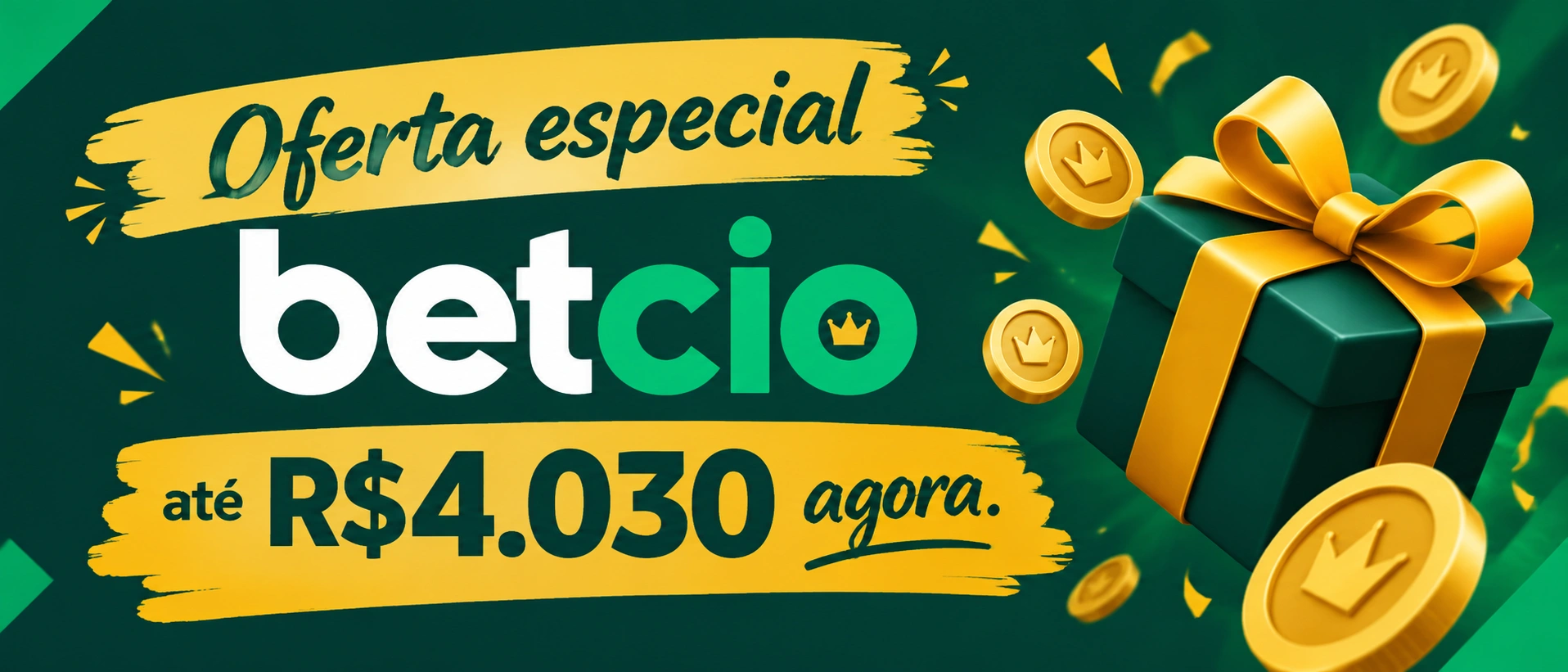 seção de promoção e bônus do betcio com destaque para campanhas e resgate
