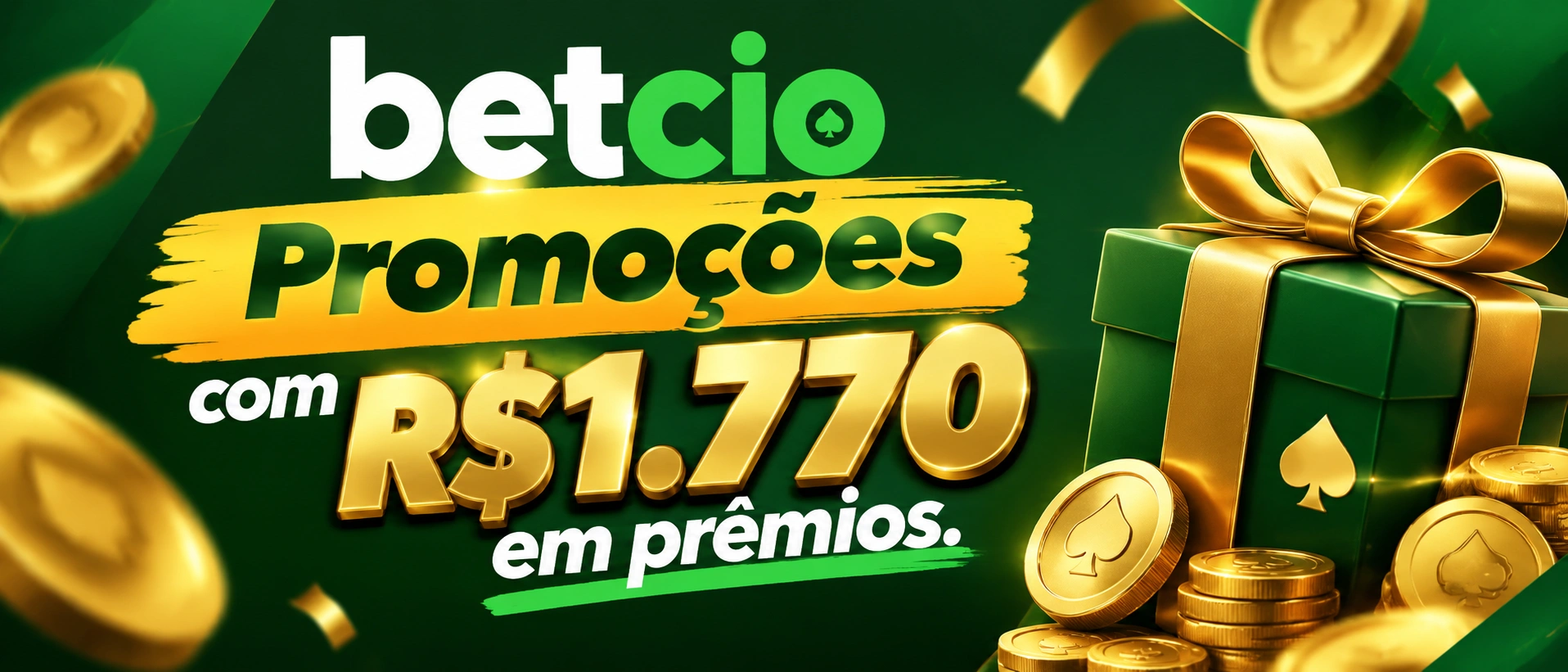 área de depósito do betcio com opções PIX e atalhos de valores para entrada de saldo