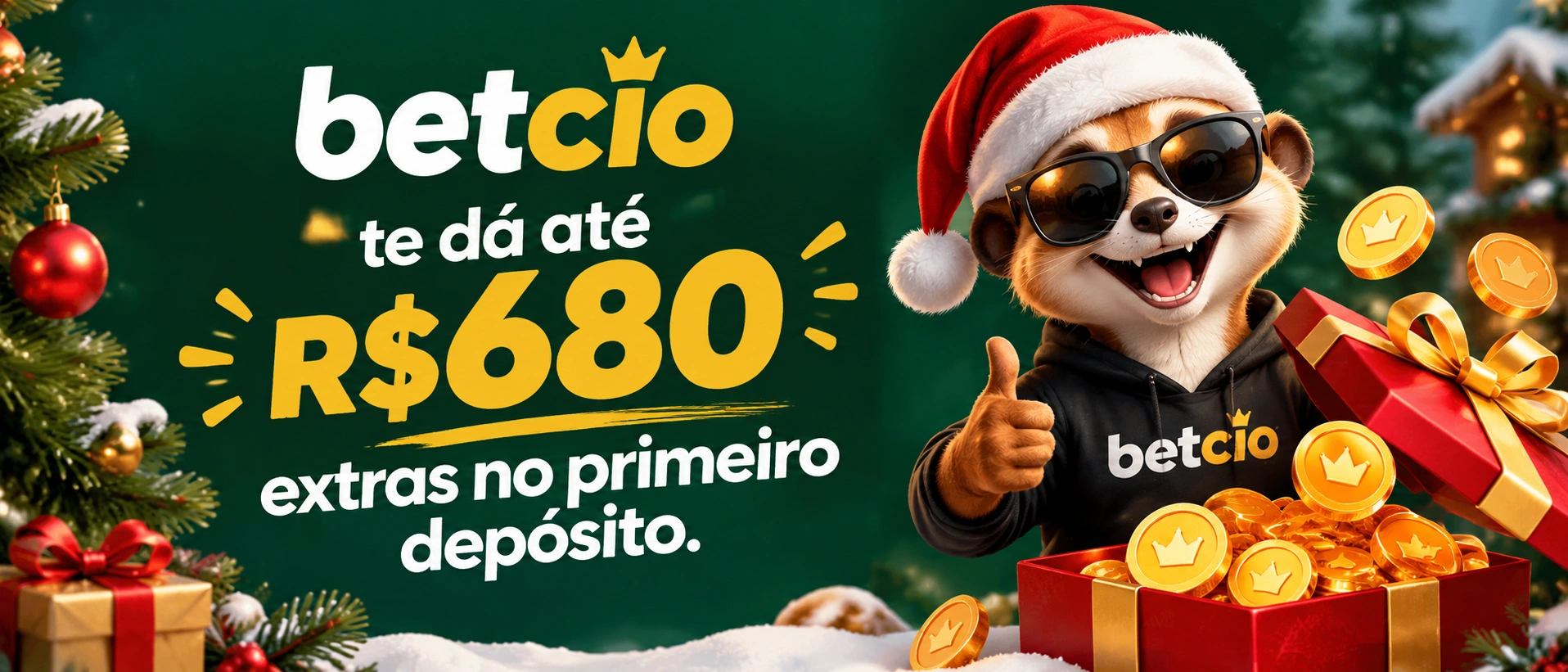 Interface de promoções do betcio com foco em convite, saldo e ações do usuário
